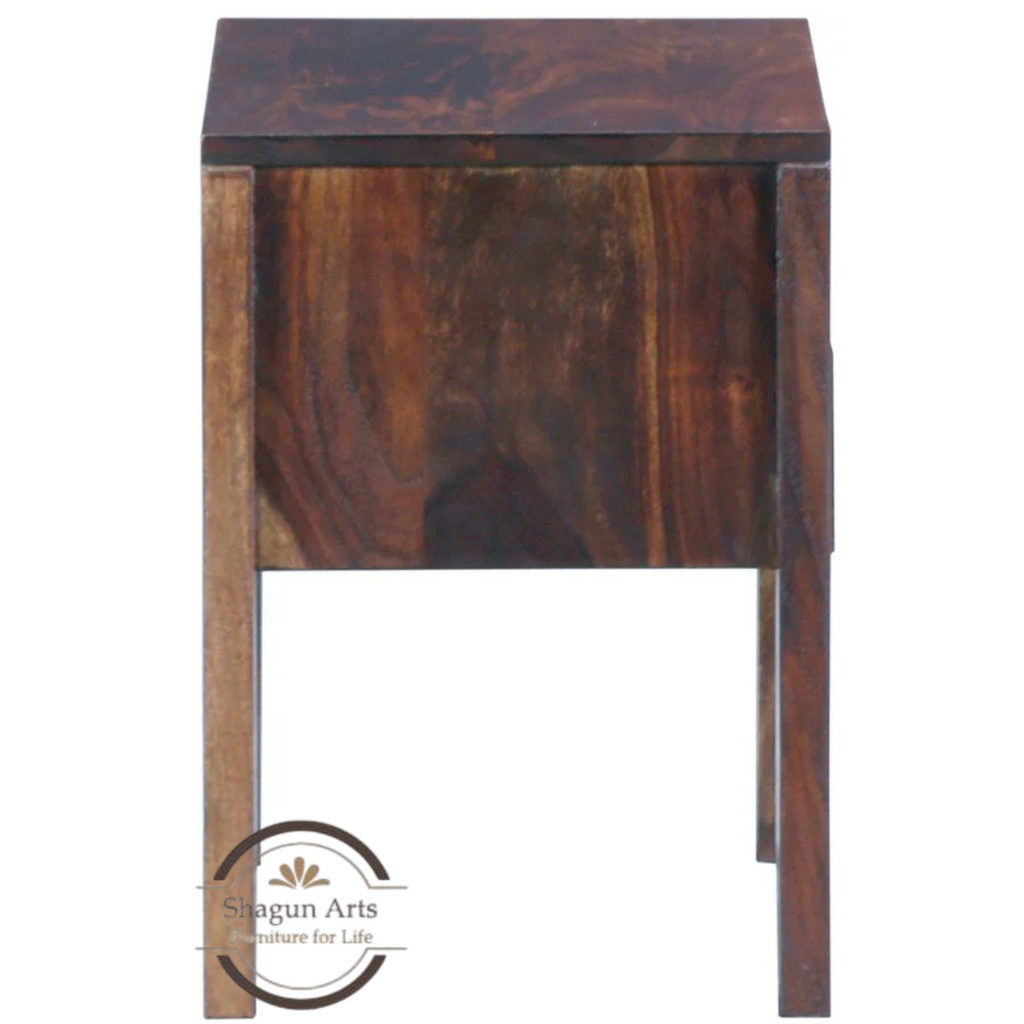 Nova Solid Wood 2-Drawer Bedside Table Provincial Teak Finish