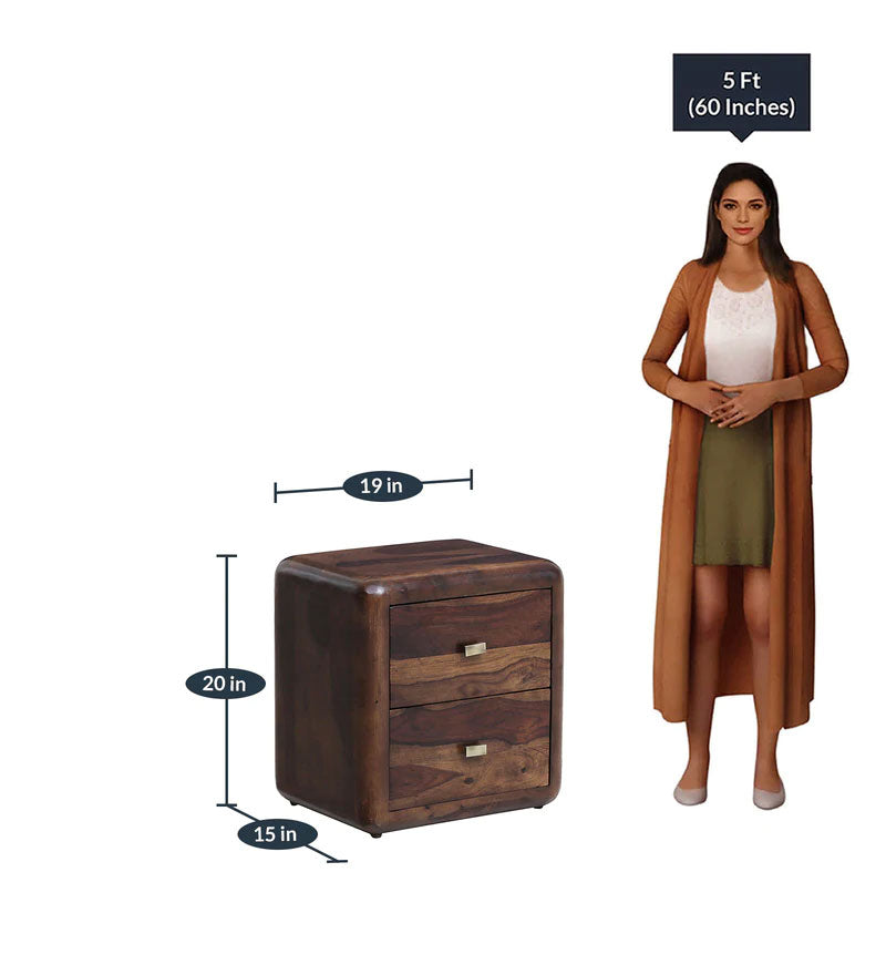 Cambrey Bed Jeane Solid Wood Bedside Chest in Provincial Teak Finish