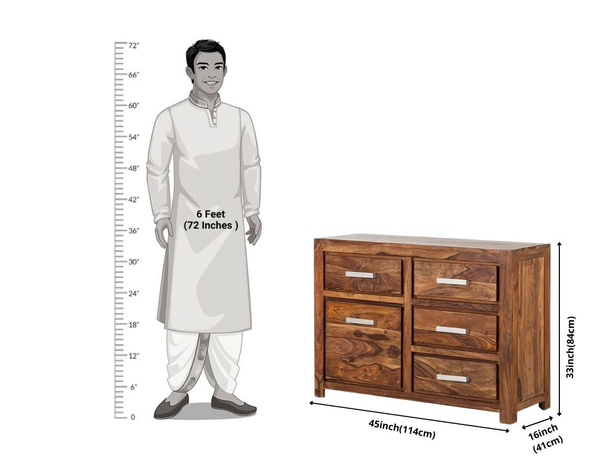 Willa Solid Sheesham Wood Chest of Drawer