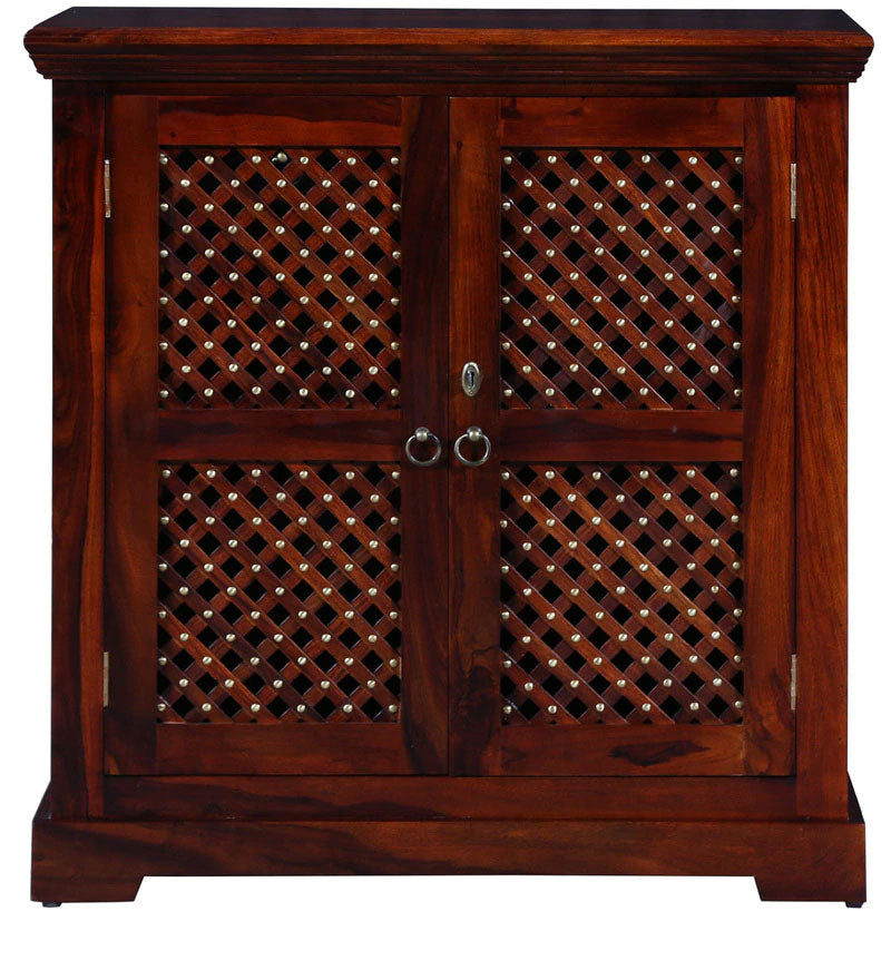 Lynton Bar Cabinet in Honey Oak Finish