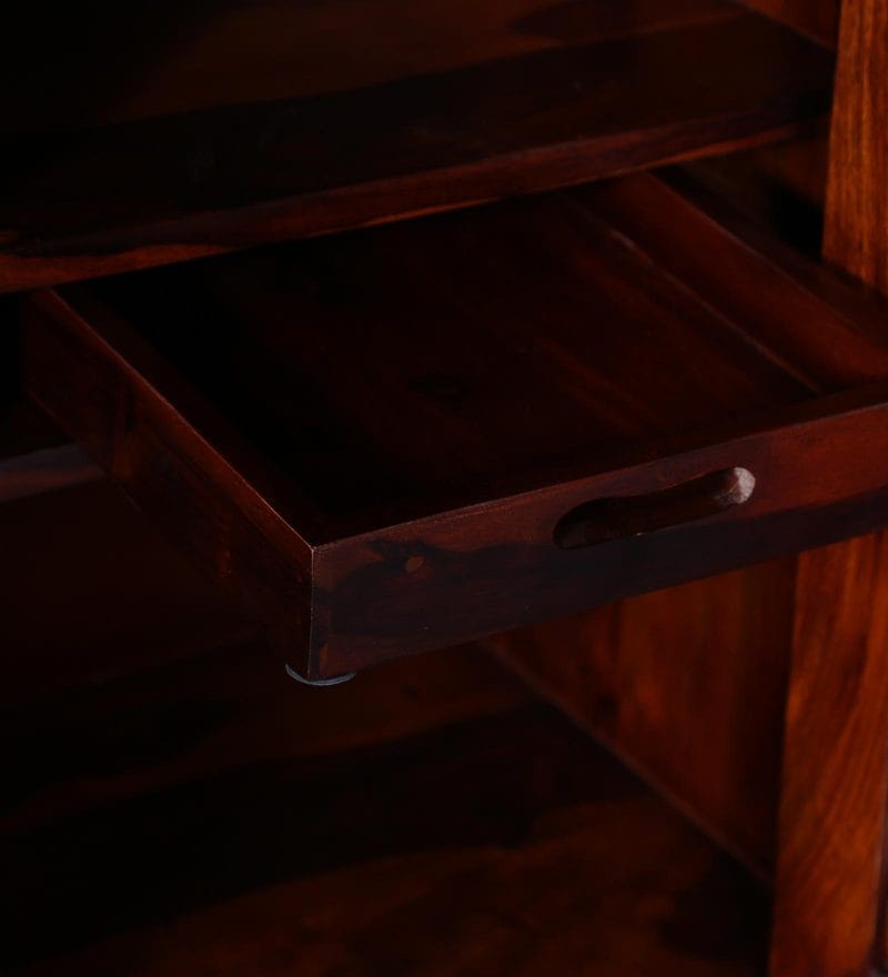 Lynton Bar Cabinet in Honey Oak Finish