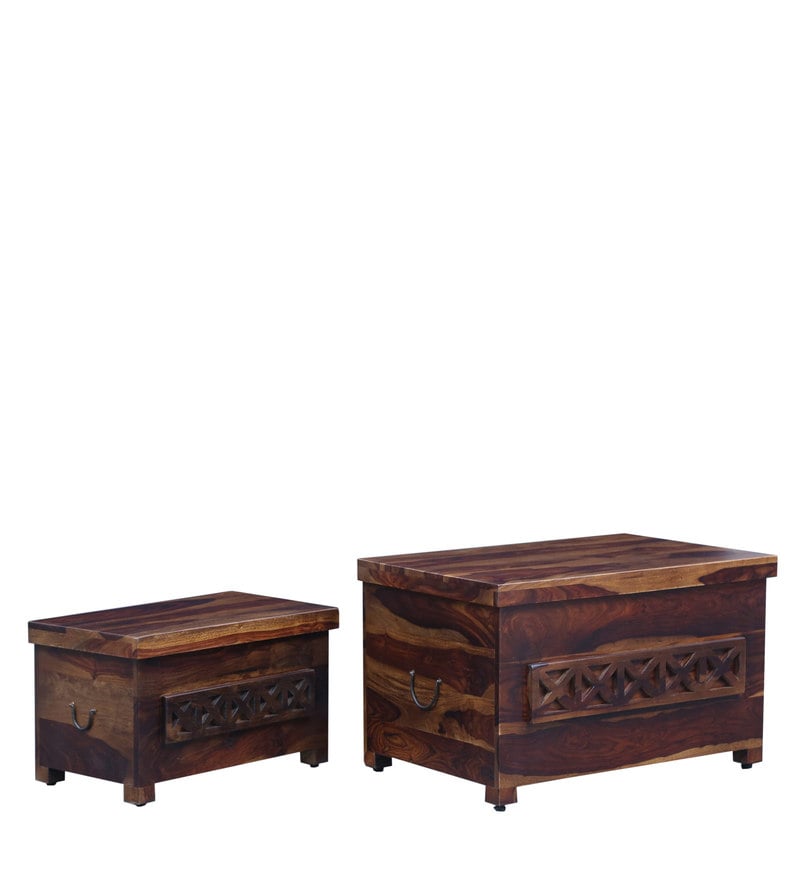Darbus Box Wood Trunk (Set of 2) in Provincial Teak Finish