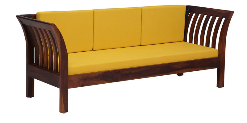 Raiden 3 Seater Sofa in Honey Oak Finish