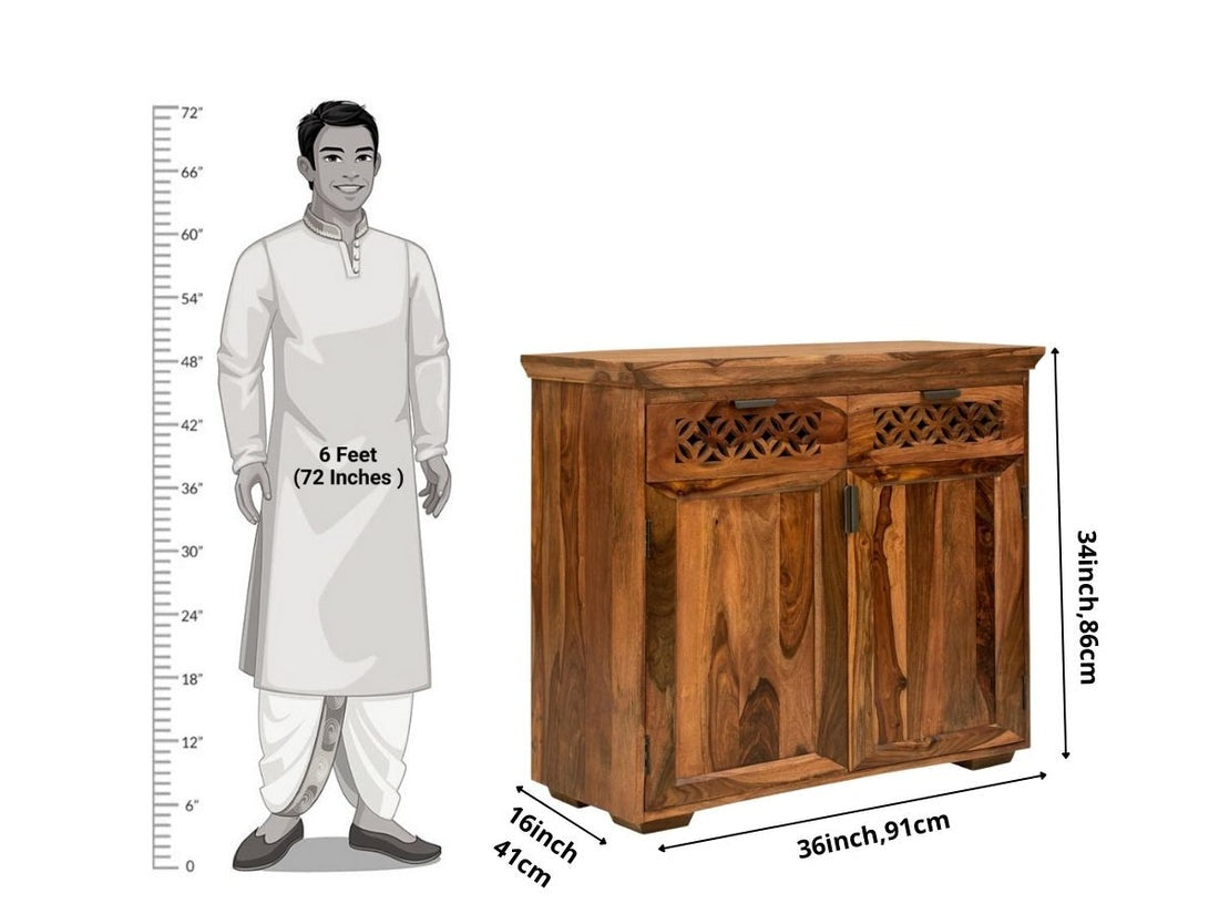 Isolde Solid Sheesham Wood Sideboard