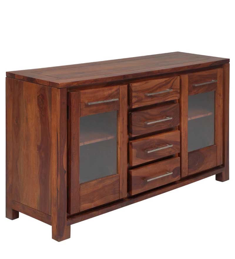 Jett Sideboard Solidwood Cabinet In Brown Finish