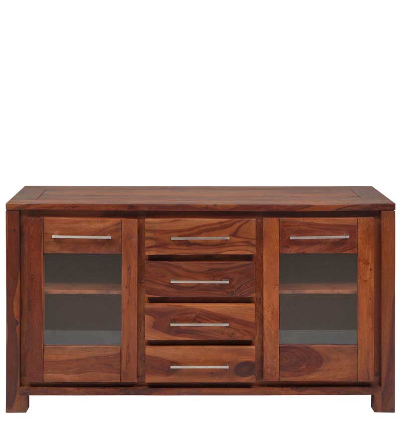 Jett Sideboard Solidwood Cabinet In Brown Finish