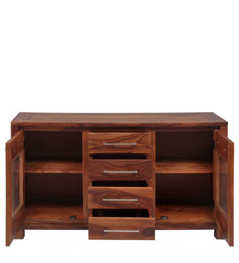 Jett Sideboard Solidwood Cabinet In Brown Finish