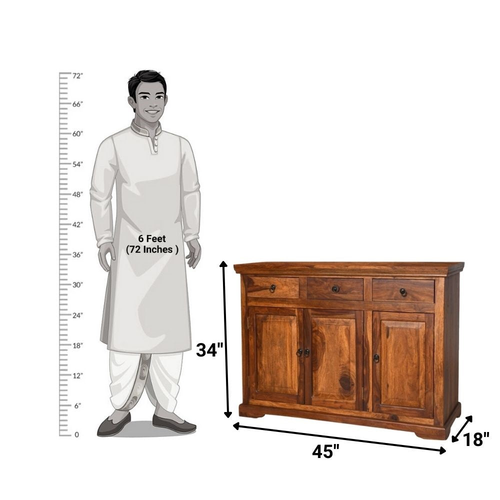 Gaia Solid Sheesham Wood Sideboard
