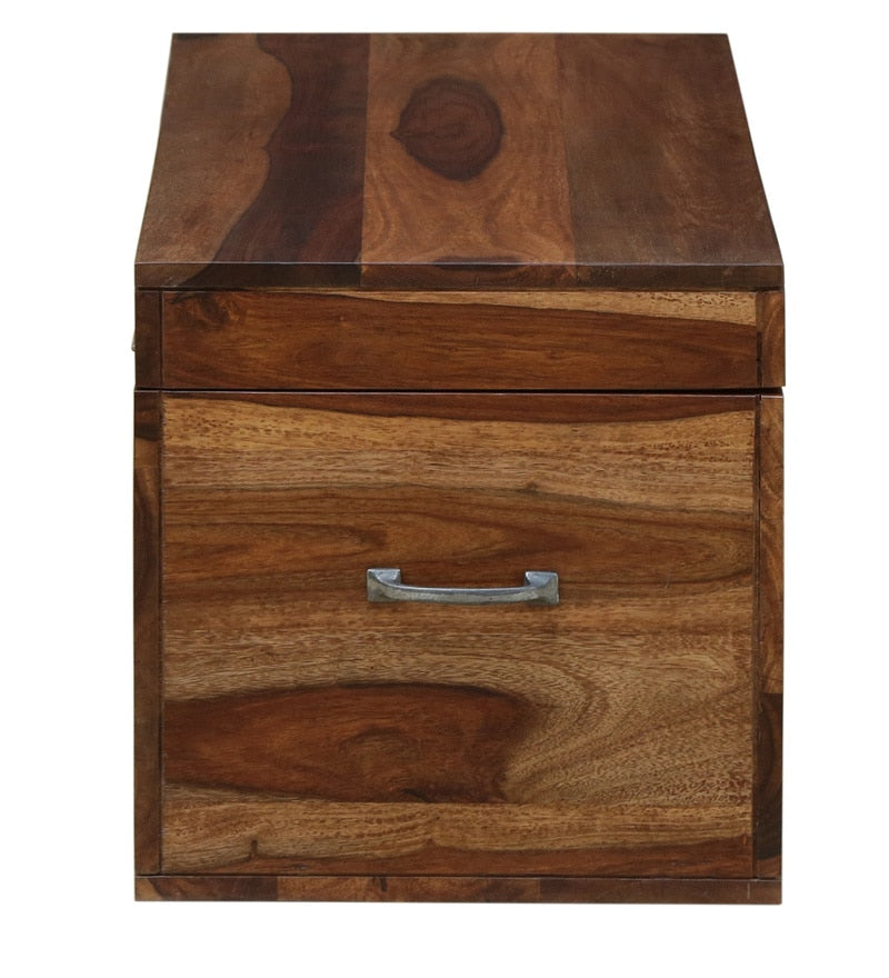 Boho Wood Trunk in Rustic Teak Finish