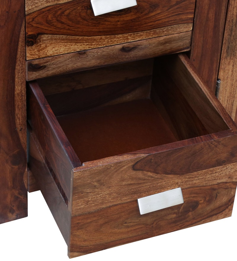 Kerry Solid Wood Sideboard in Rustic Teak Finish