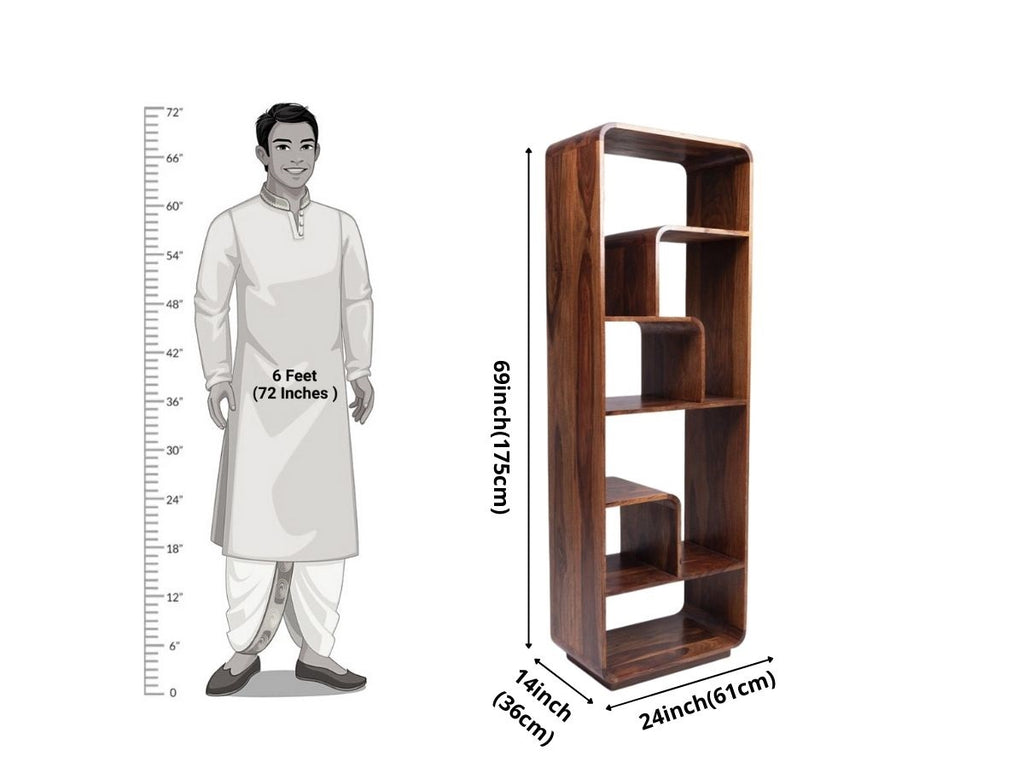 Thalia Solid Sheesham Wood Bookshelf