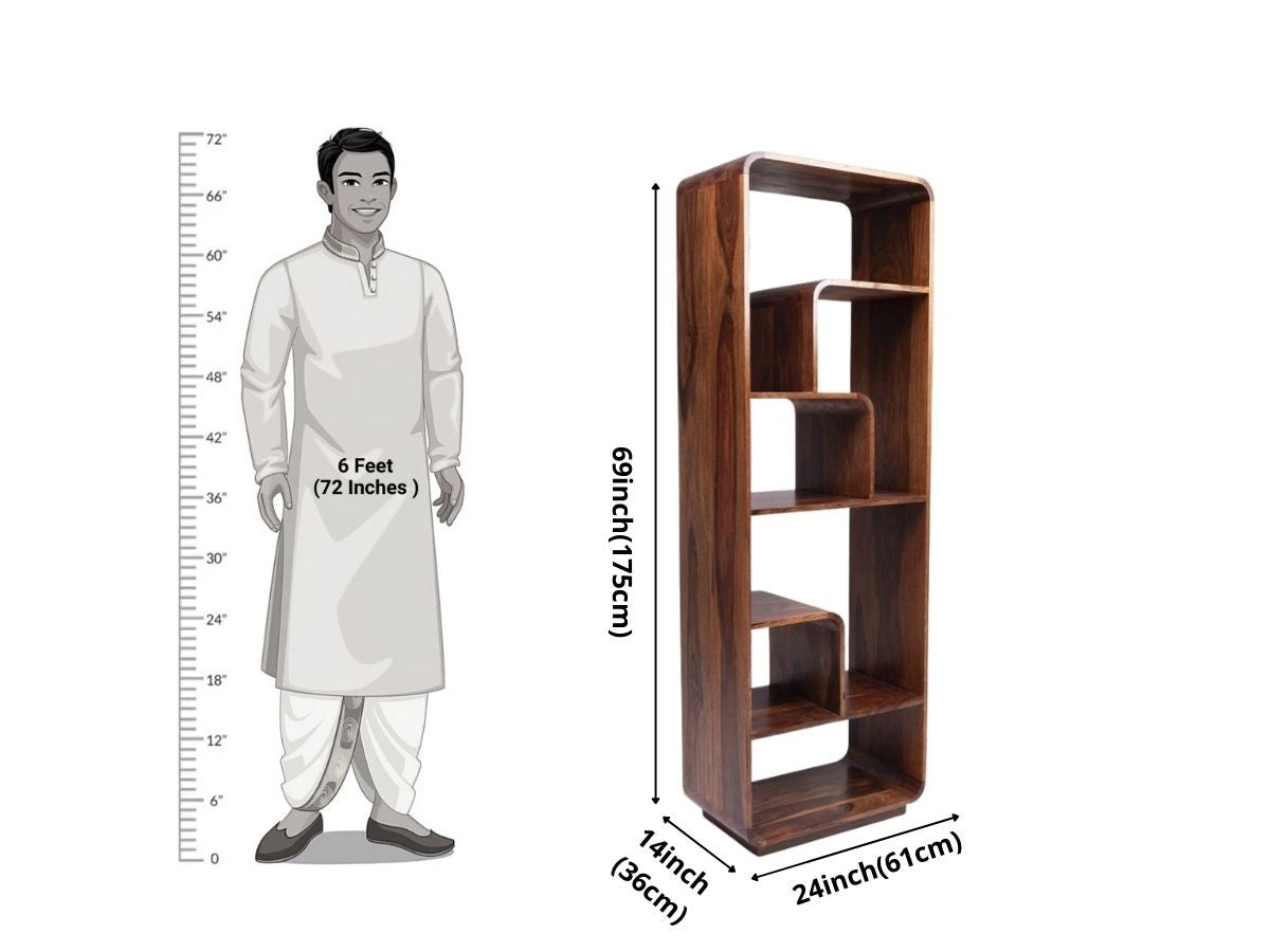 Thalia Solid Sheesham Wood Bookshelf