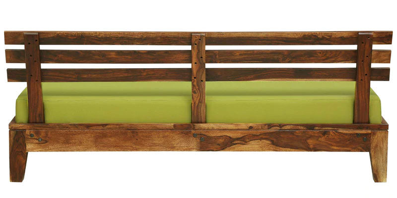 Marriott Wooden Sofa Wood 3 Seater Sofa In Rustic Teak Finish