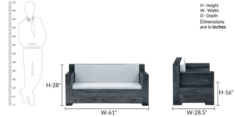 Nicolas 2 Seater Sofa in Provincial Teak Finish