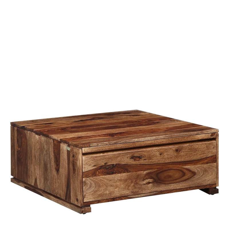 Bradford Solid Wood Coffee Table in Rustic Teak Finish