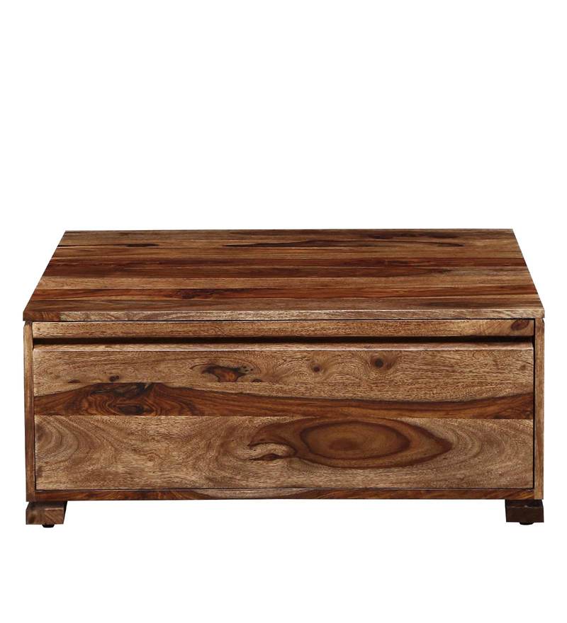 Bradford Solid Wood Coffee Table in Rustic Teak Finish