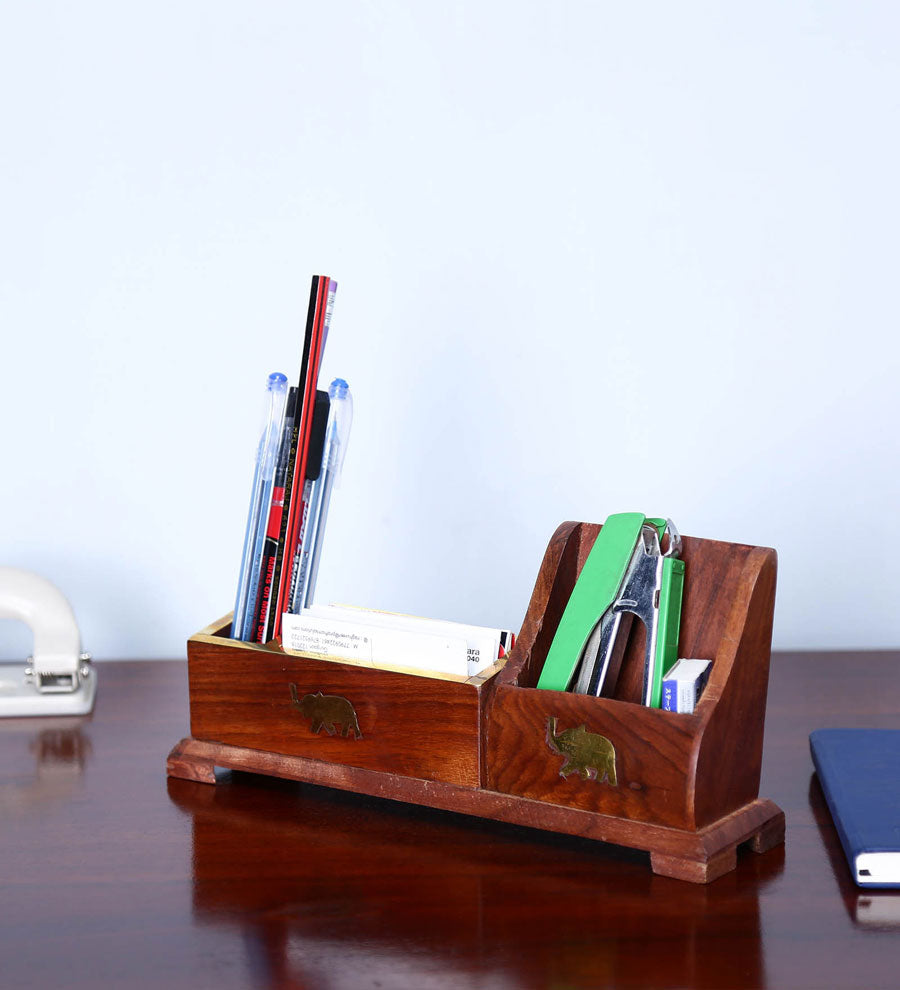 Pen Holder Solide Sheesham Wood