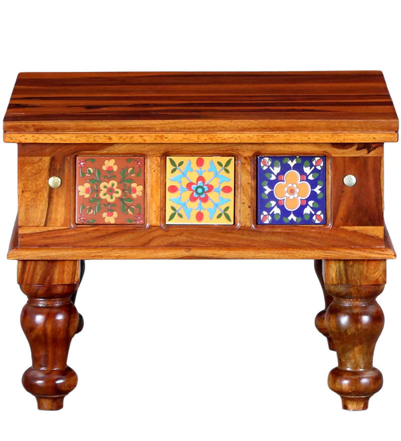 Liddle Solid Wood Coffee Table in Honey Oak Finish