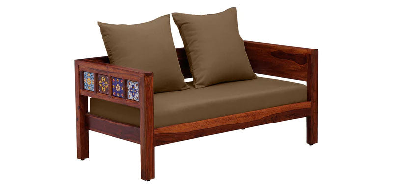 Raiden 2 Seater Sofa in Honey Oak finish