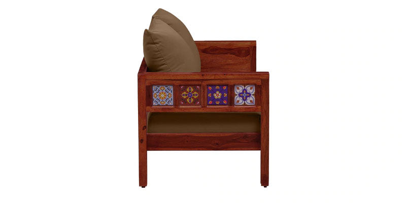 Raiden 2 Seater Sofa in Honey Oak finish