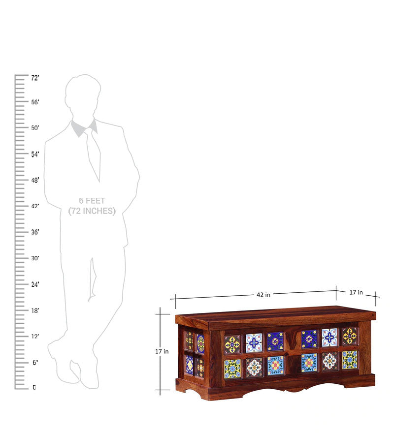 Advocate Wood Trunk in Honey Oak Finish