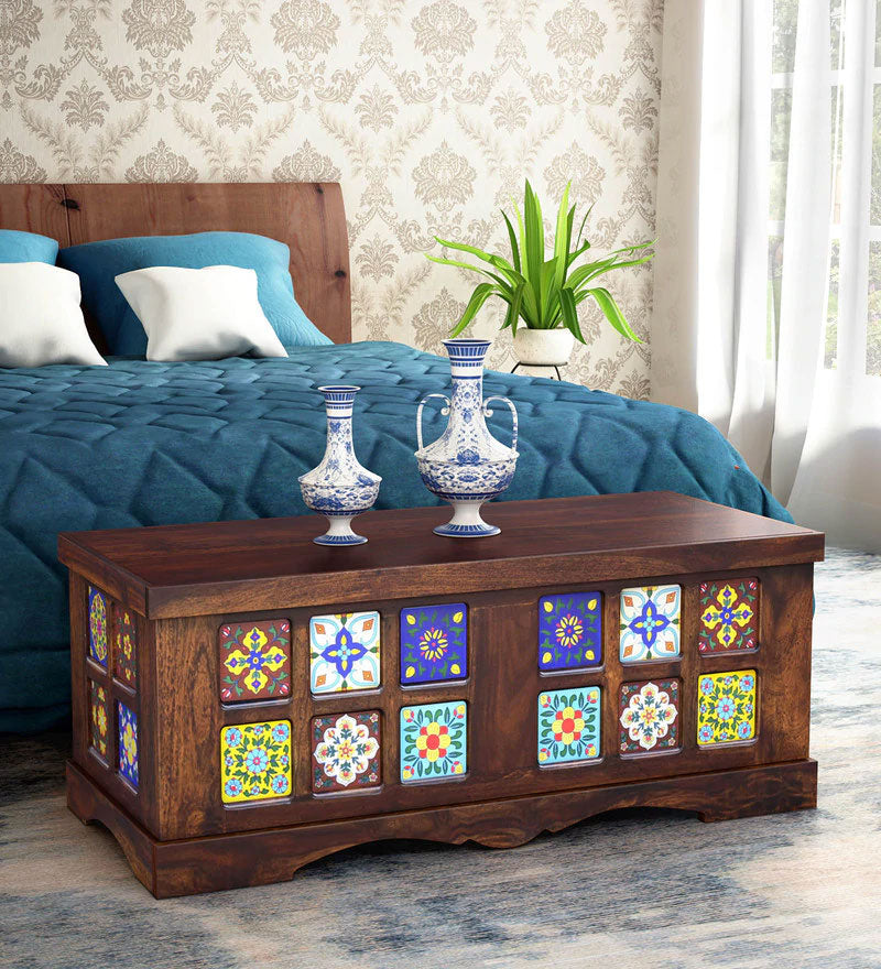 Paladin Wood Trunk in Provincial Teak Finish