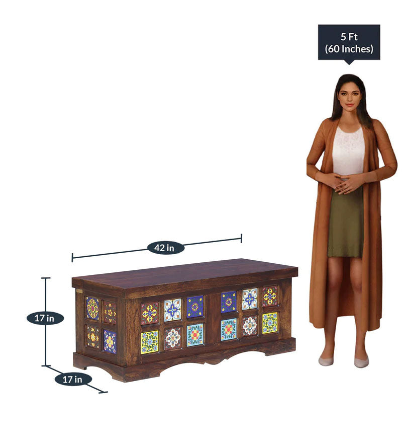 Paladin Wood Trunk in Provincial Teak Finish