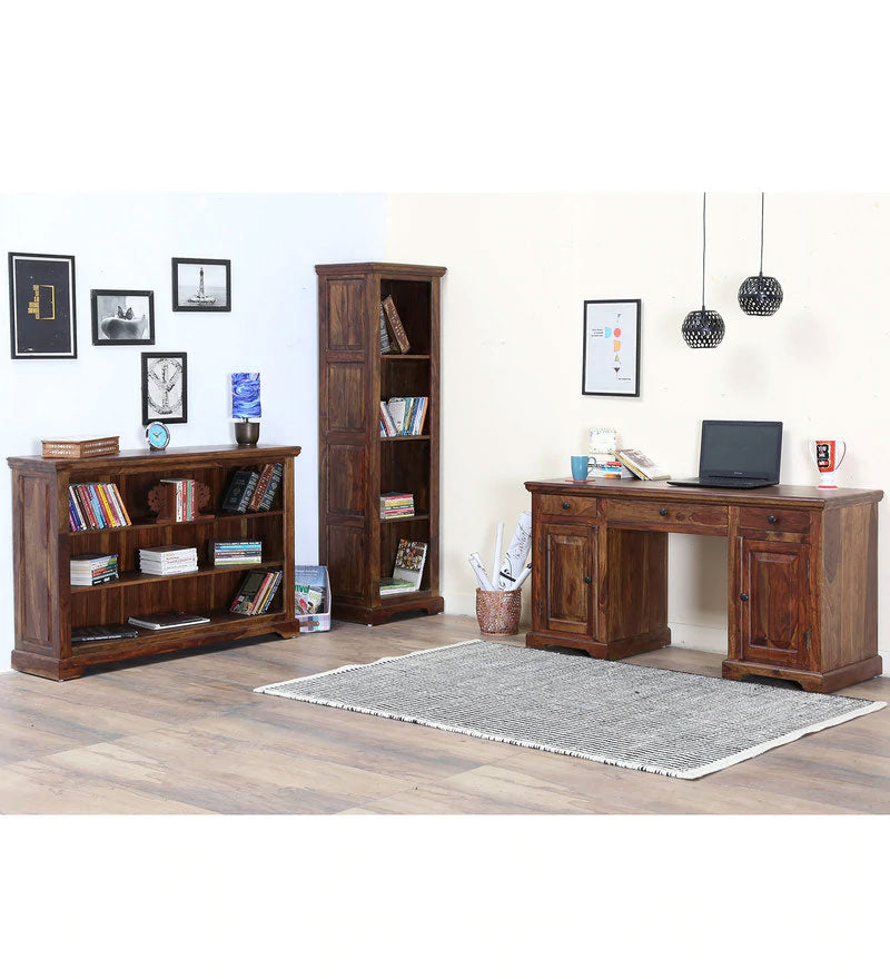 Fanny Solid Book Shelf in Provincial Teak Finish