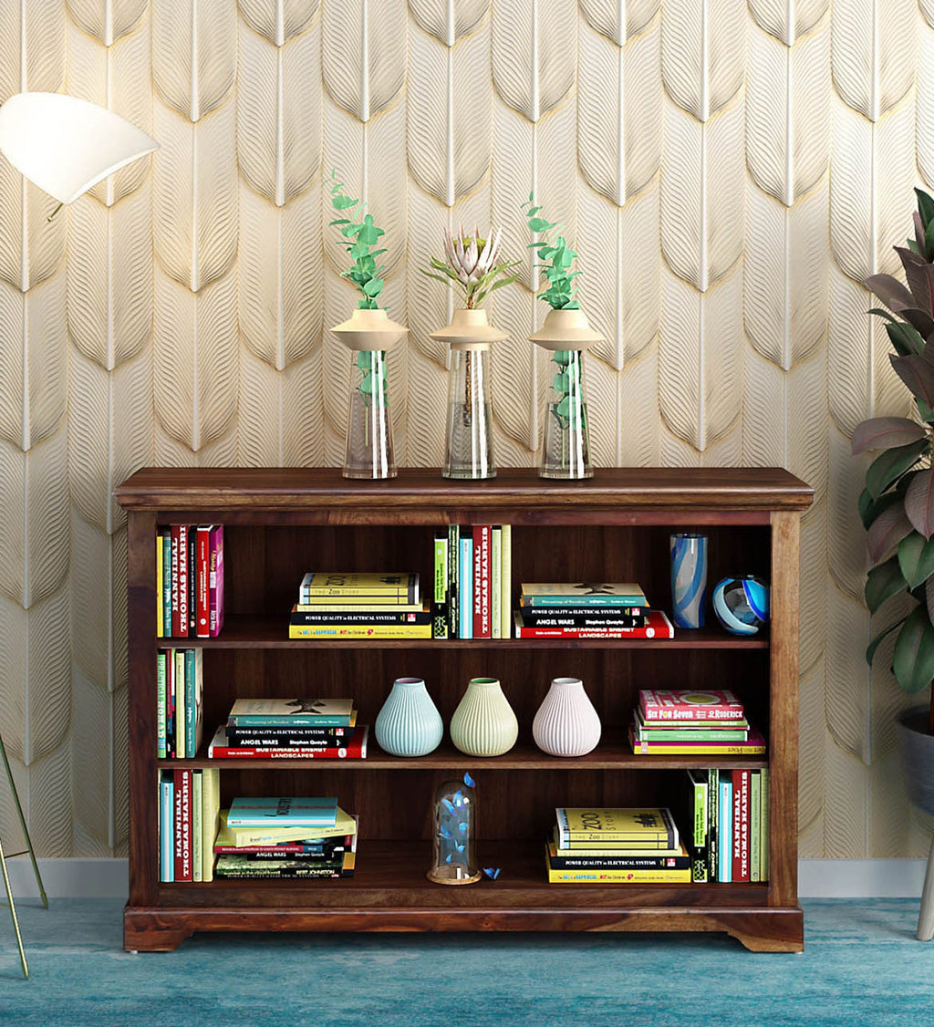 Fanny Solid Book Shelf in Provincial Teak Finish