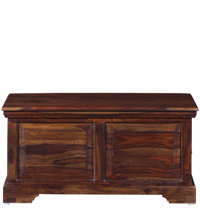 Boho Trunk Box  Wood Trunk in Provincial Teak Finish