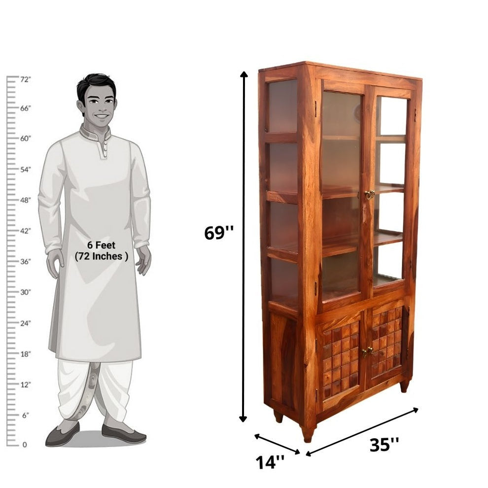 Nyla Solid Sheesham Wood Bookshelf