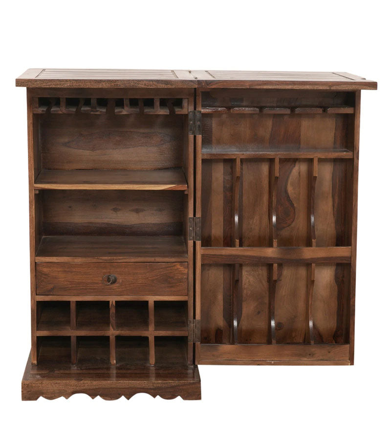 Dumont Bar Cabinet In Honey Finish
