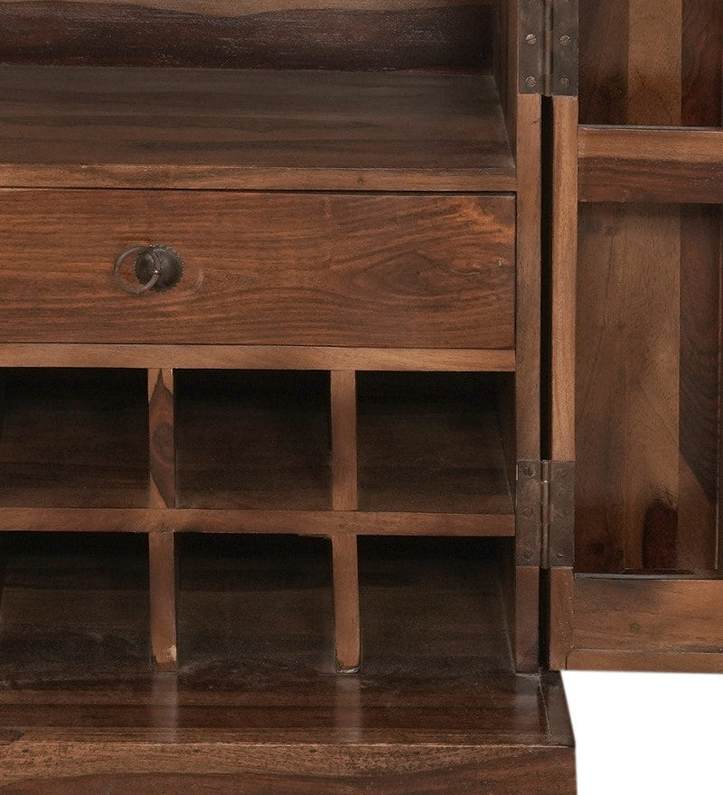 Dumont Bar Cabinet In Honey Finish