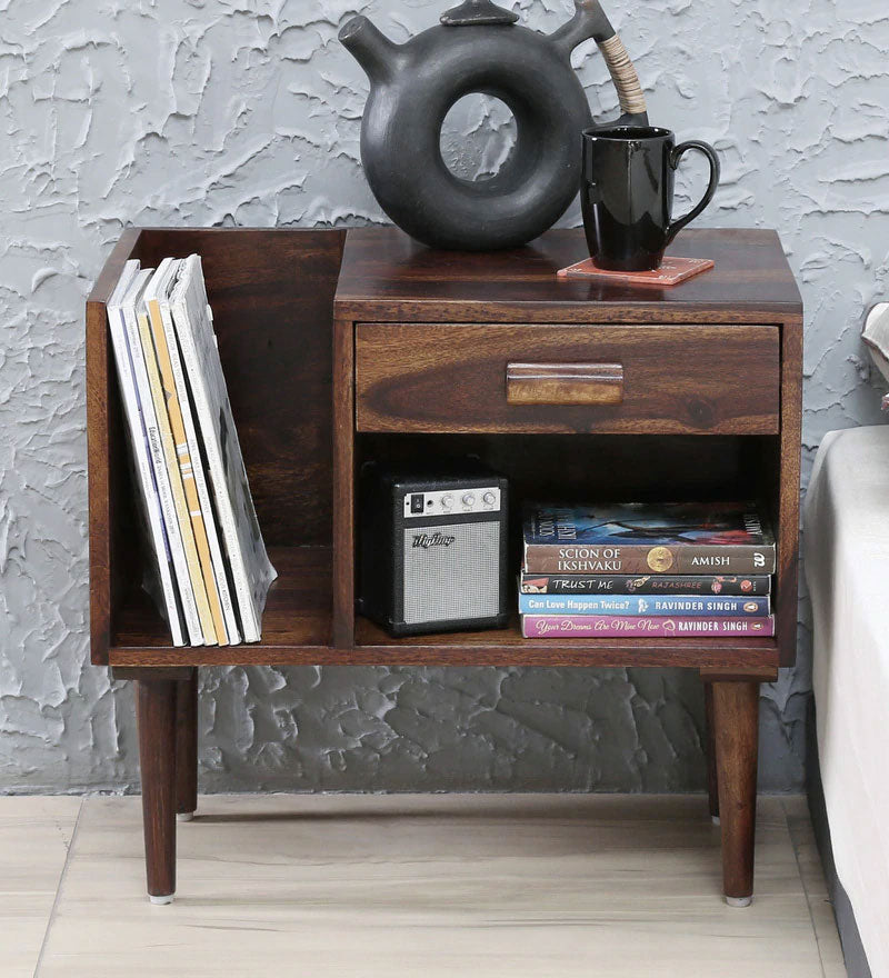 Boho Bed Nexo Solid Wood Night Stand in Provincial Teak Finish
