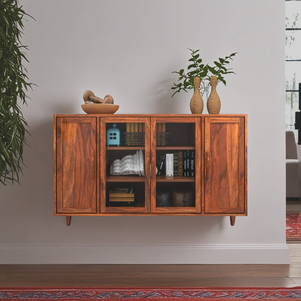 Delphine Solid Sheesham Wood Sideboard