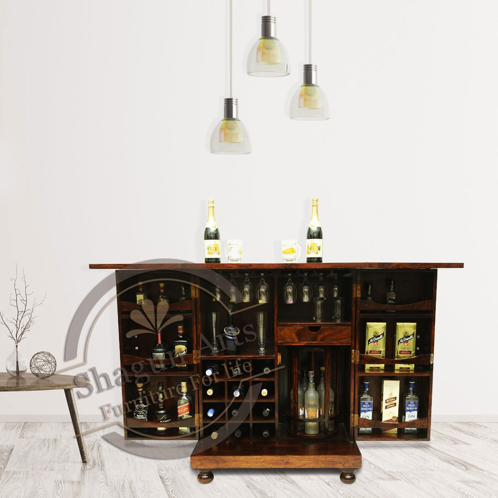 Stylish Brown wine Cabinet 