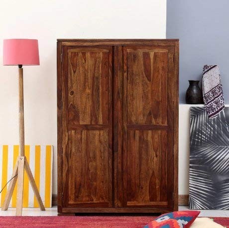 Bolivia Handmade Exclusive Sheesham Wood Wardrobe Perfect for Living Room Provincial Teak Finishing