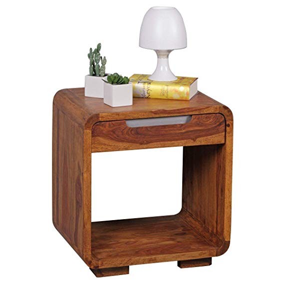 Cambrey Bed Sheesham Wooden Bedside End Table