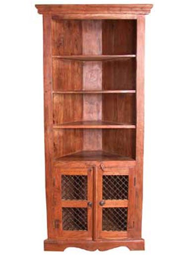 Essex Solid Sheesham Wood cornor Book Shelf 