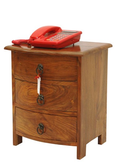 Drawer Bedside Table with Three 