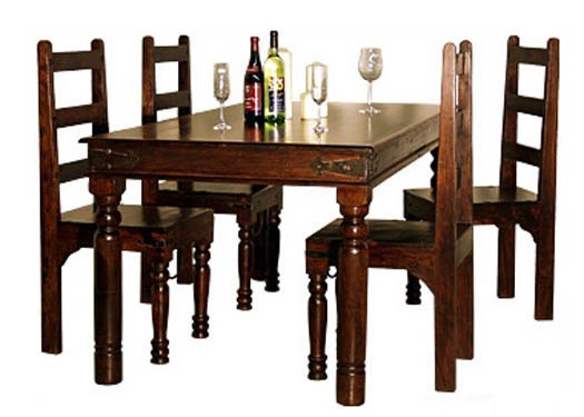 Warrican Extendable Solide Sheesham Wood Dining Table 