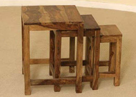 Kerry Solid Sheesham Wood Nest of Tables 