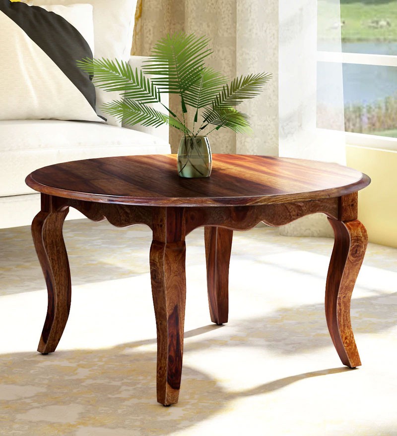 Patricia Solid Wood Coffee Table In, Teak Wood Coffee And End Tables