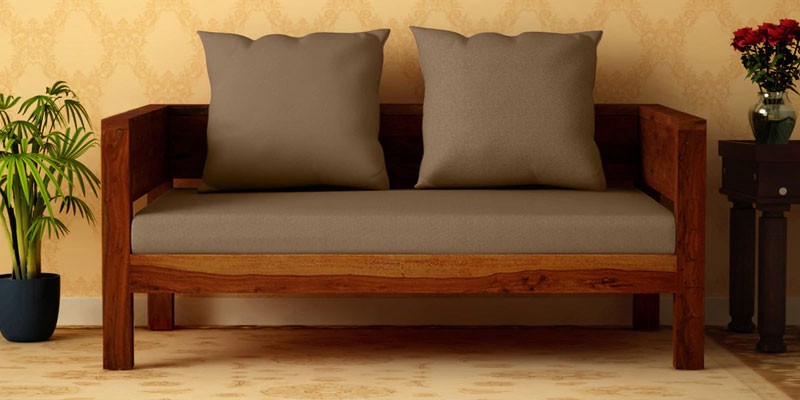 Raiden 2 Seater Sofa in Honey Oak finish