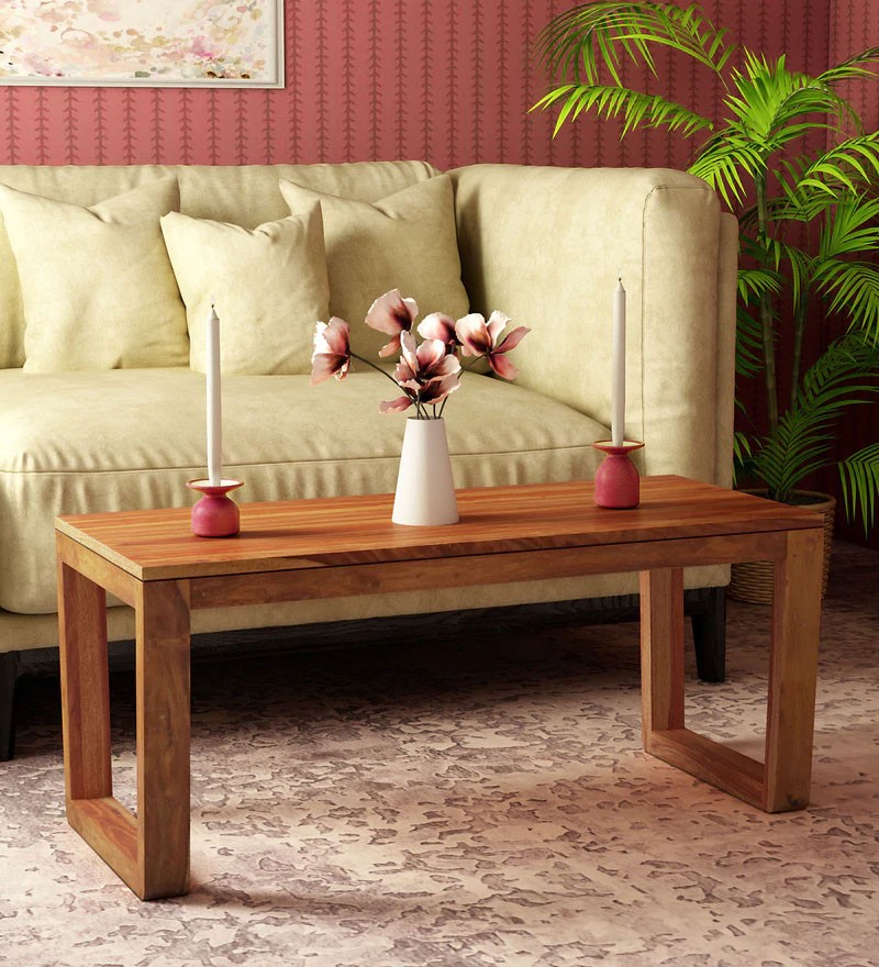 Lynet Solid Wood Coffee Table in Provincial Teak Finish