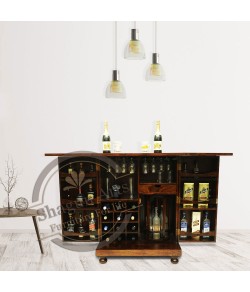 Stylish Brown wine Cabinet 