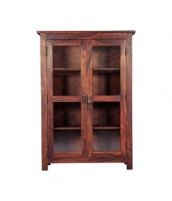 Pietro Tiffany Display Shelf (Sheesham Wood, Honey Oak) 