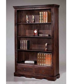 Bartolo Book Shelf with one Drawer in Dark Brown Finish