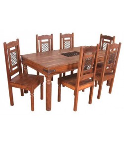Cambrey 6 Sheesham Wood Seater Dining Table 