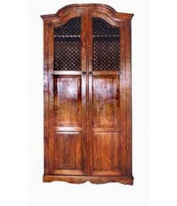 Boho Solid Wood Hutch Cabinet